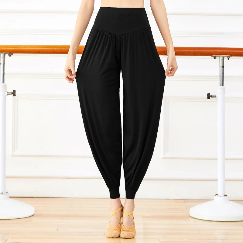 Classical Dance Yoga Practice Pants Women's Wide Leg Pants Chinese Lantern Pants Loose Necked Radish Leg Trousers