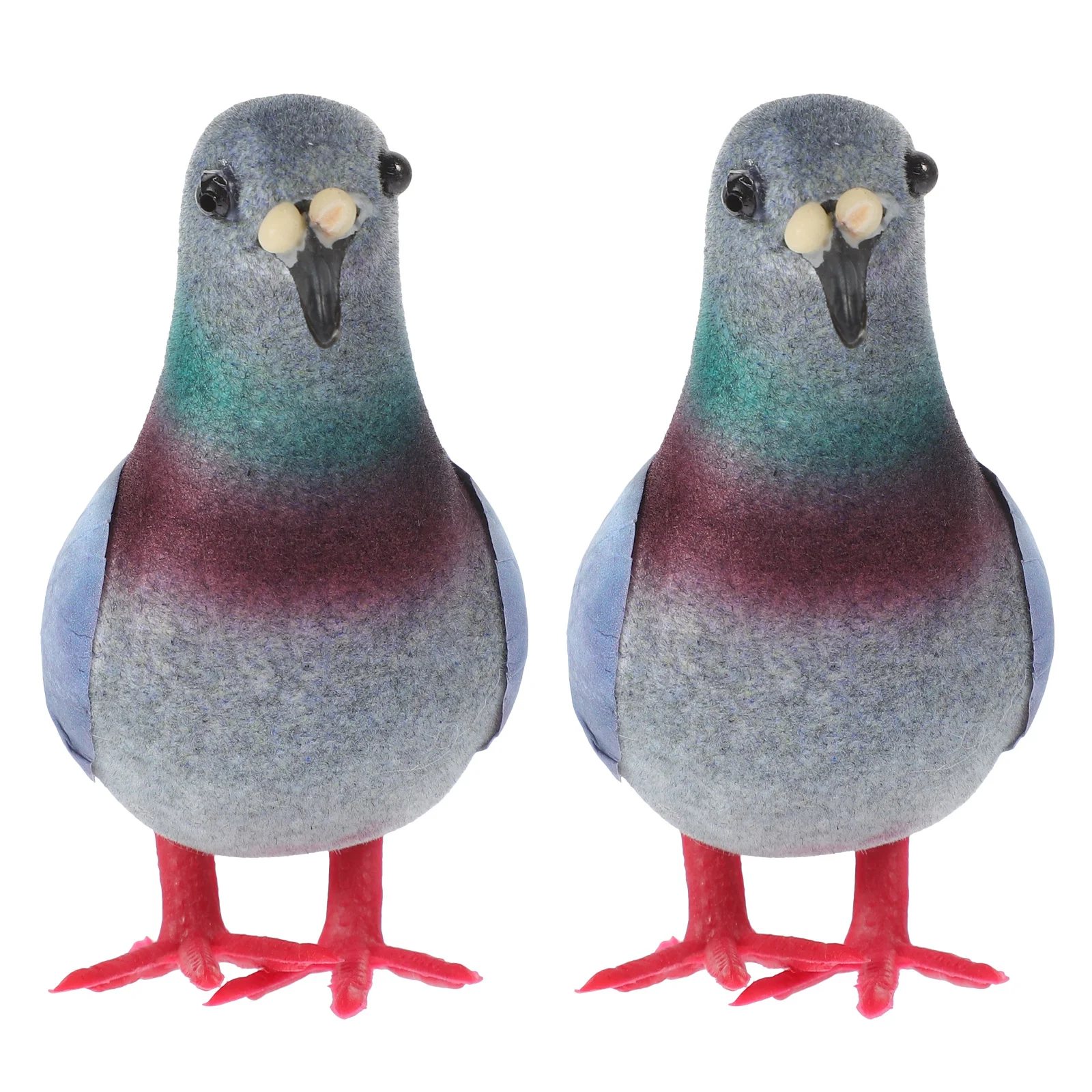 

2 Pcs Realistic Pigeon Landscape Dove Decorations Birds Artificial Pigeons Garden Lawn Home Foam Prop Ornament