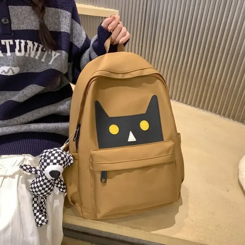 BOMO Cartoon Print Womens Backpack Fashion High Capacity Korean Style Backpacks for Ladies Autumn Casual Versatile Female Bag