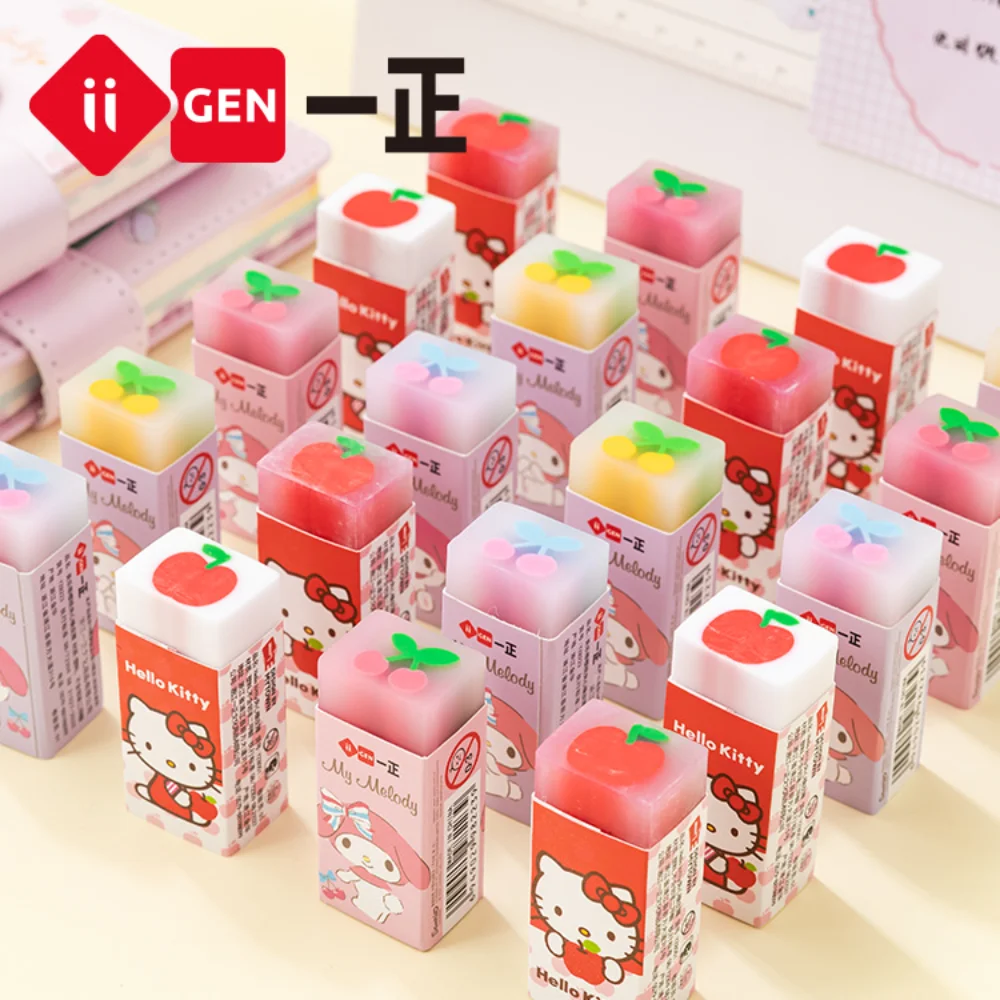 

Iigen Stationery Erasers Anime Sanrio Family Hello Kitty Kuromi My Melody Sandwich Eraser Creative Children Learning Eraser Gift