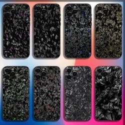 Carbon Fiber Pattern Painting Phone Case For iPhone 16,15,14,13,12,11,Pro,X,XS,Max,XR,Plus,Mini Soft Black Cover