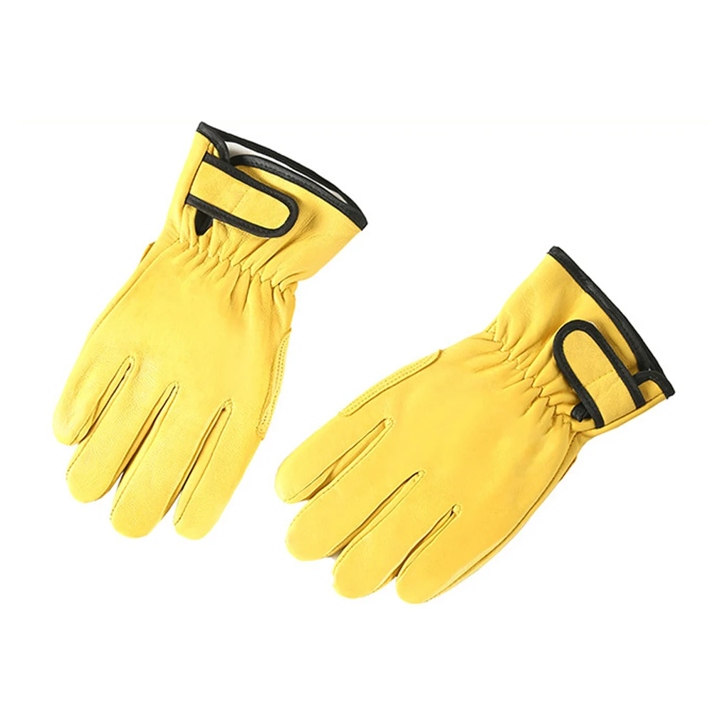 Work Gloves Leather Workers Work Welding Safety Protection Garden Sports Motorcycle Driver Wear-resistant Gloves Riding Gloves