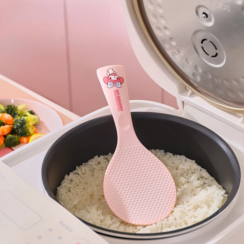 Kawaii Cinnnamoroll Food Grade Non-Stick Standing Rice Spoon Sanrio Anime My Melody Kitchen Implements Cute Rice Ladle