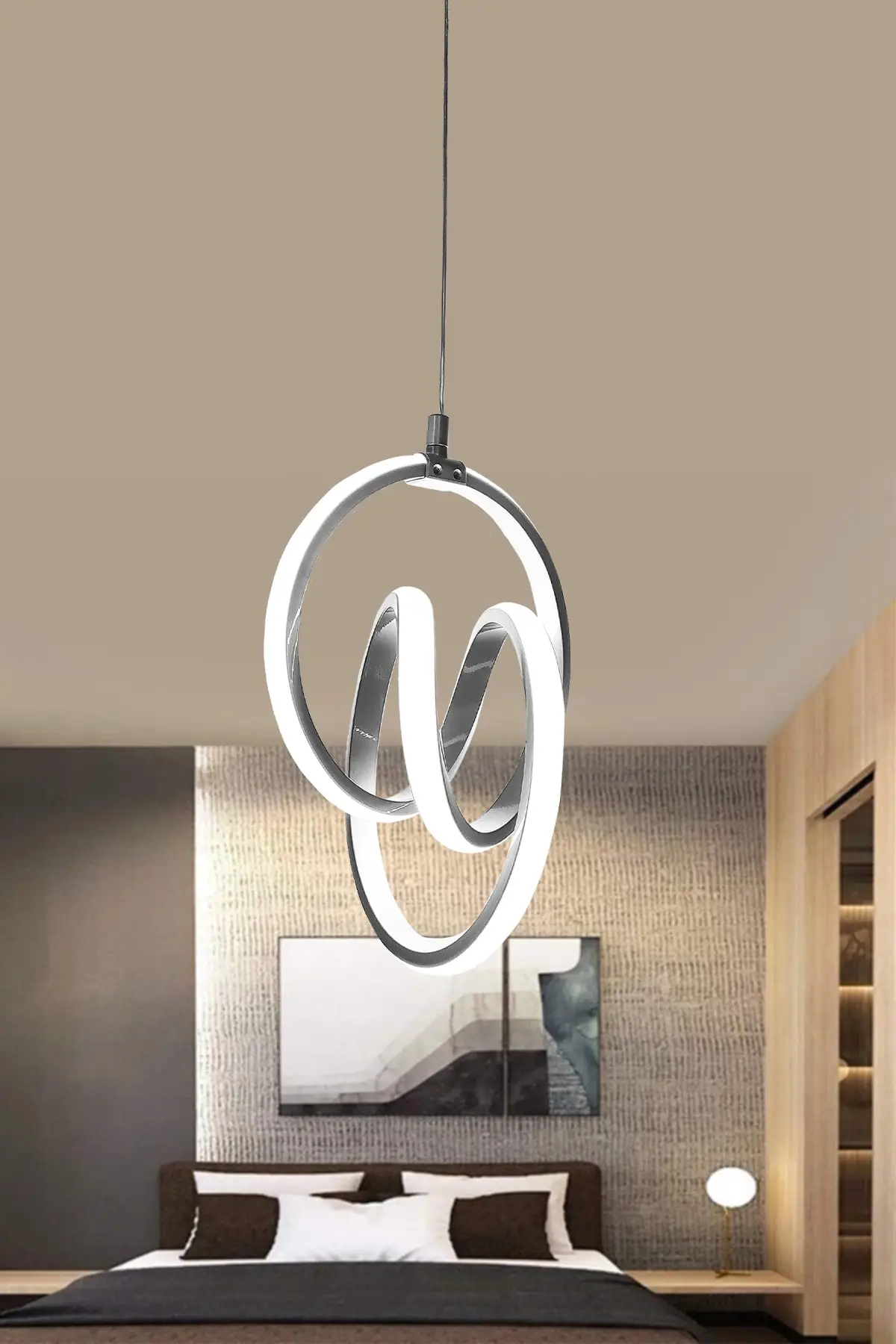 DOLBOVI Modern pendant silver case white light Led chandelier 1 year warranty Led chandelier