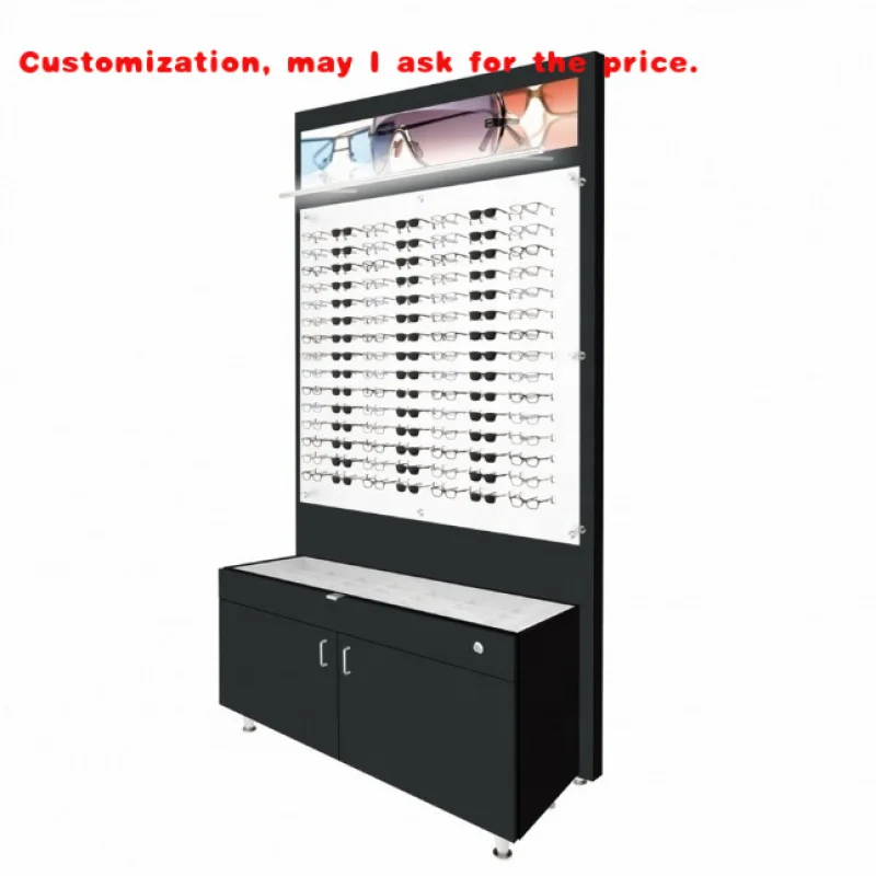 

custom.KEWAY Sunglass Display Stand Mdf Panels with Optical Glass Cabinets Eyeglass Showcase Glasses Display