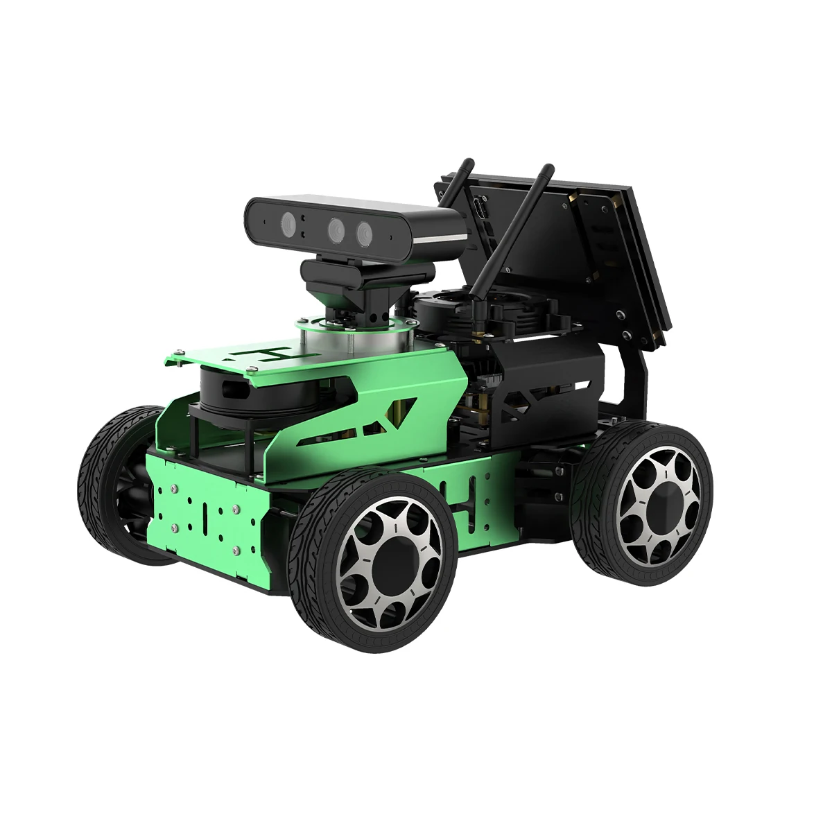 JetAcker AI Autonomous Driving Voice Interaction with 6CH Microphone Array and Lidar 3D Depth Camera Education Robot Car for ROS