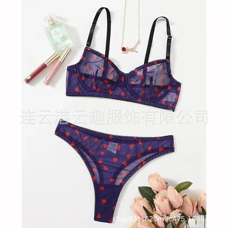 Weibliche Dessous, sexy Dessous für Frauen, Body Shorts, Push-up-BH, ausgefallene Damenunterwäsche, transparentes Intim-Dessous-Set