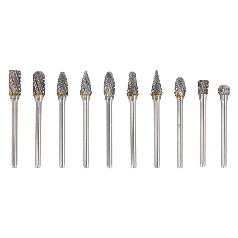 Carbide Rotary Burr Set With 1/8 Inch Shank,Carving Bits For Rotary Tool Accessories For DIY Woodworking,Polishing