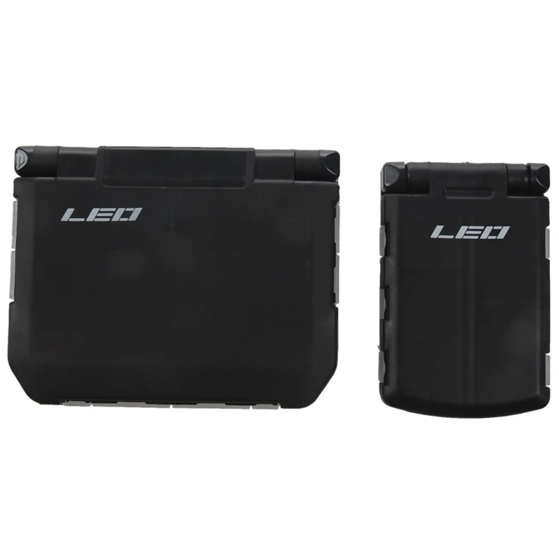 LEO 2PC Fishing Tackle Box Fishing Accessories Box Semi-Automatic Opening Closing Accessory Case