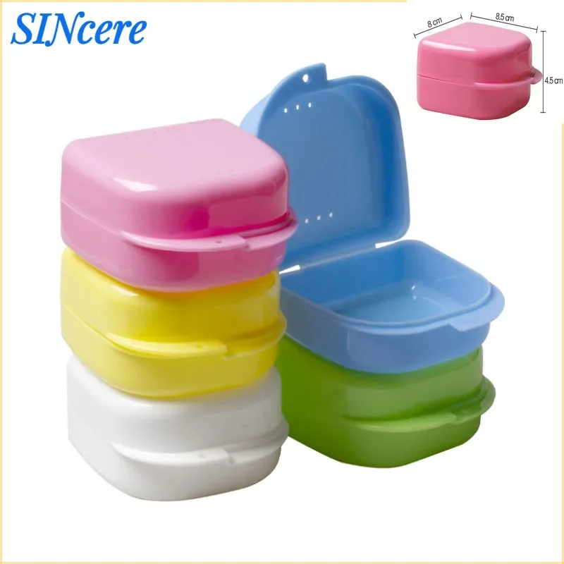 

Denture large Tray Box Dental Orthodontic Braces Retainer Case Denture Tray Box Dental Denture Box False Teeth Protective Case