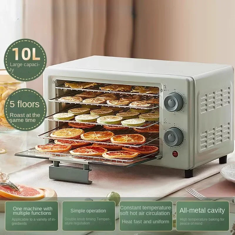 Odwadniacz żywności, kompaktowa suszarka do domowych przysmaków dla zwierząt domowych, suszonych, owoców i warzyw, urządzenie szybkiego suszenia, regulowane tace