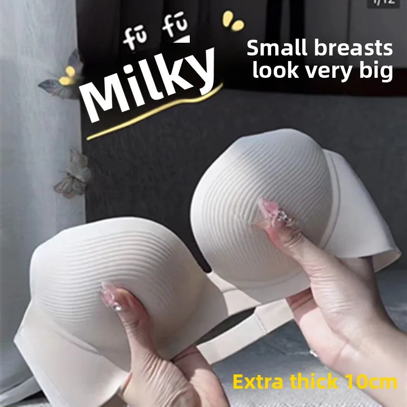 

Новинка 2024 года, 10 см, бюстгальтер пуш-ап без косточек для небольшой груди, антипровисающий пояс, эффект похудения, бесшовный бюстгальтер-футболка с боковой поддержкой