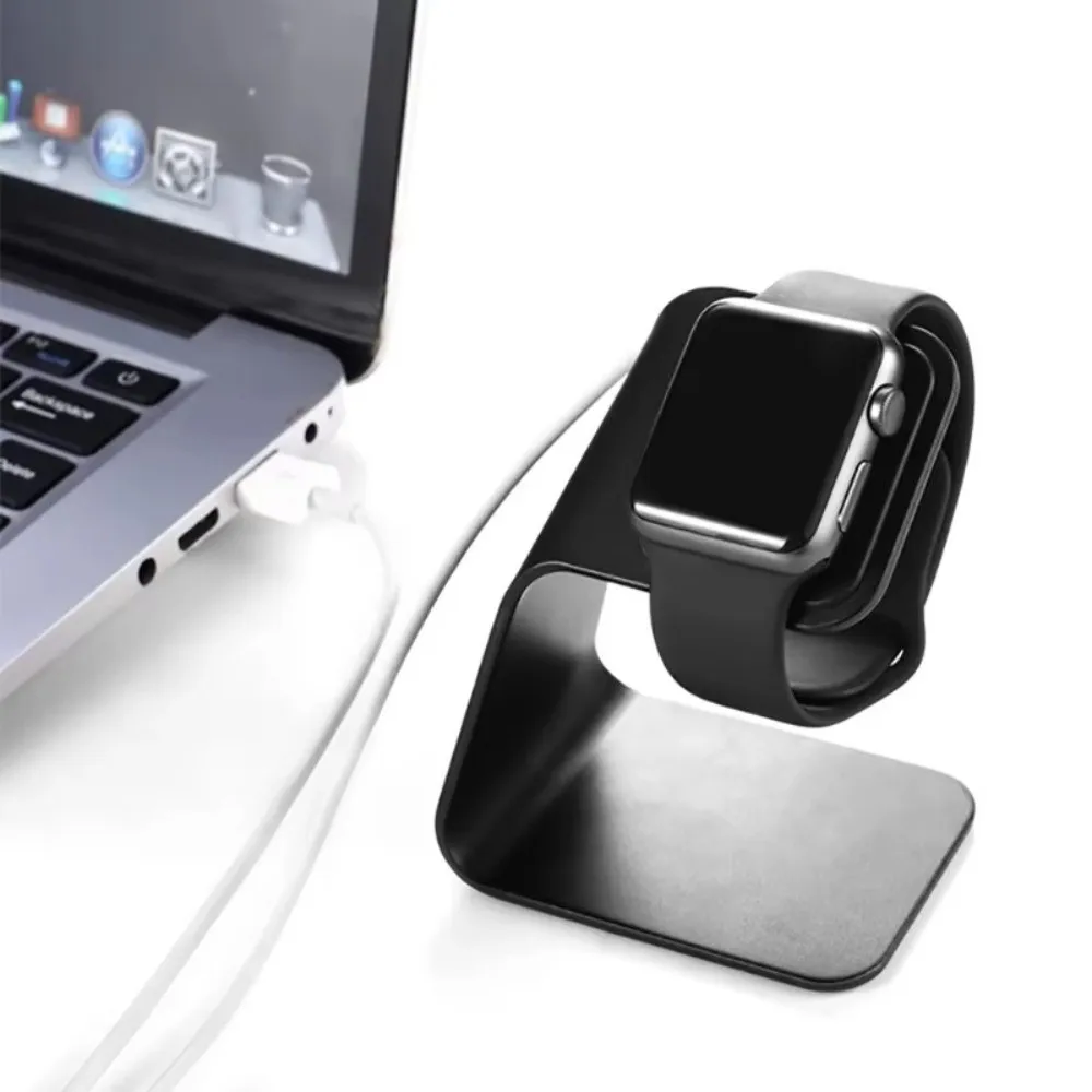 Aluminum Alloy Smart Watch Charging Stand Non-Slip Base Upright Watch Charging Holder Protective Pad Charging Stand Holder