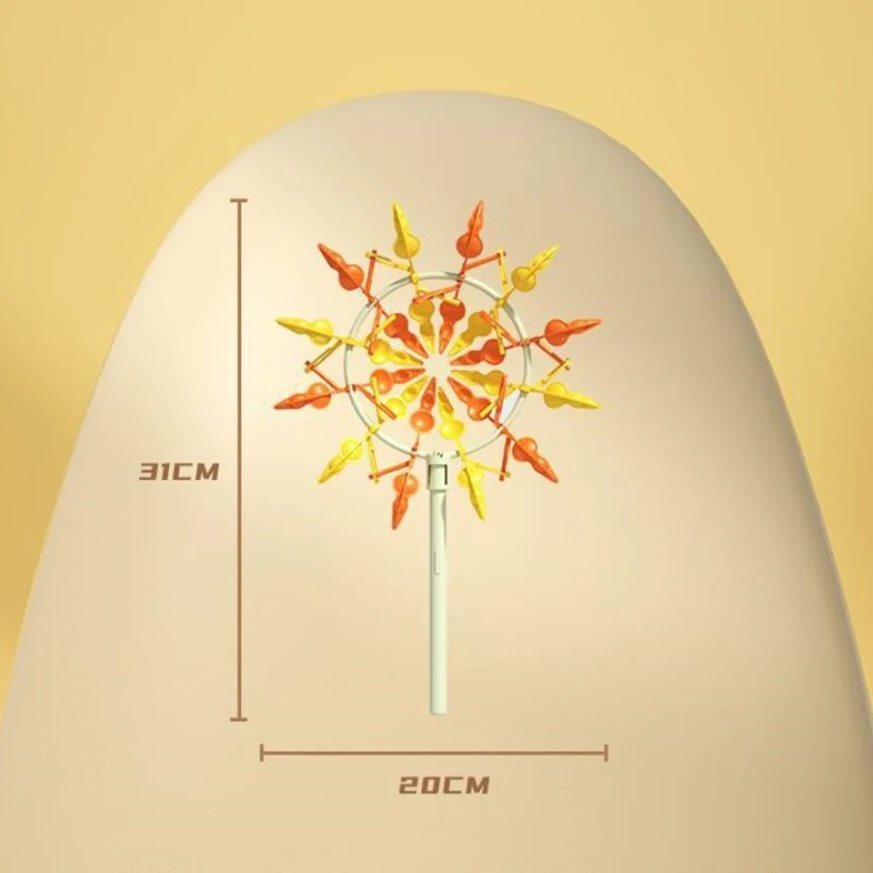당근 디자인의 실내/실외 놀이 3D 풍차, 휴대용 DIY 해바라기 장난감, 어린이를 위한 완벽한 회전 게임.