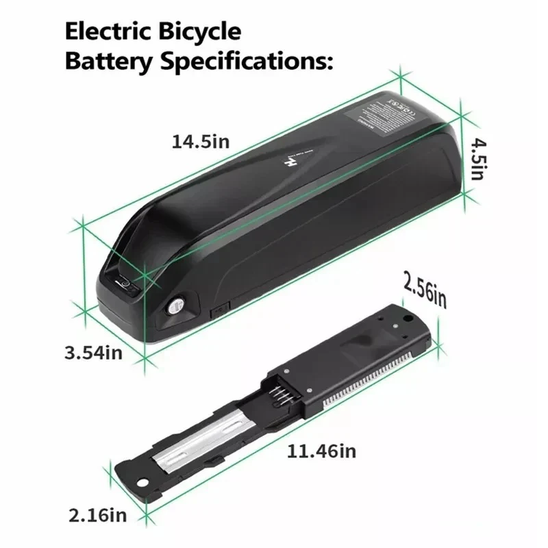 Downtube Battery electric bicycle battery 36V 48V 52V 10Ah 15Ah 20Ah  24AH  17.5AH Hailong ebike battery for Bike