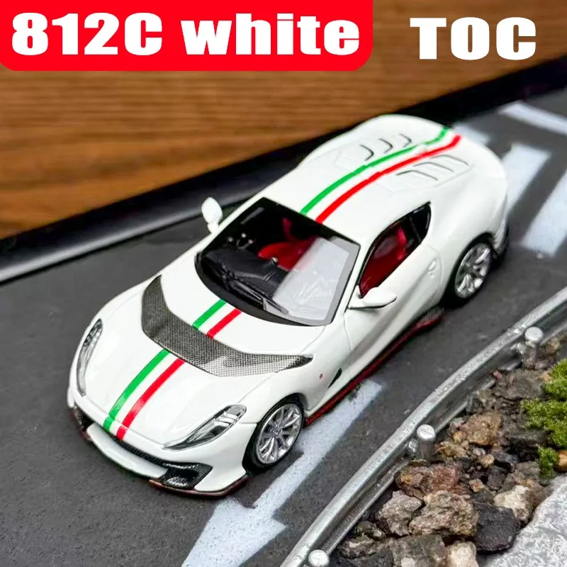 TOC Fuleme 1/64 812C 화이트 합금 자동차 장난감 다이캐스팅 금속 모델 컬렉션 소년 크리스마스 선물
