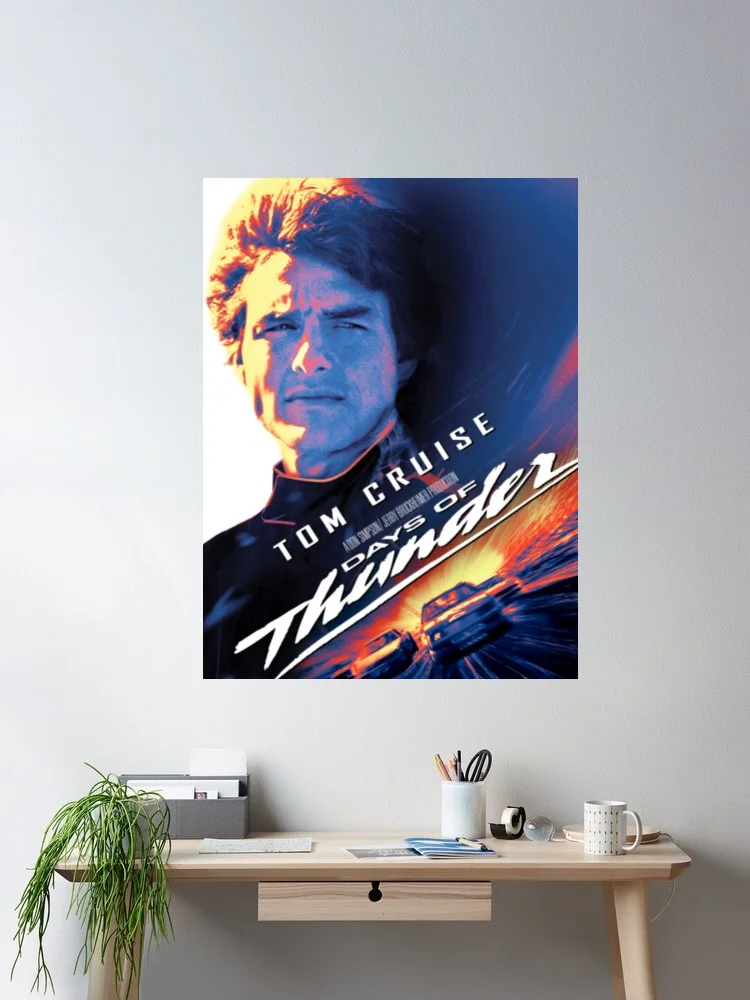 Days of Thunder Print Art Canvas Poster, For Living Room Decor, Home Wall Picture