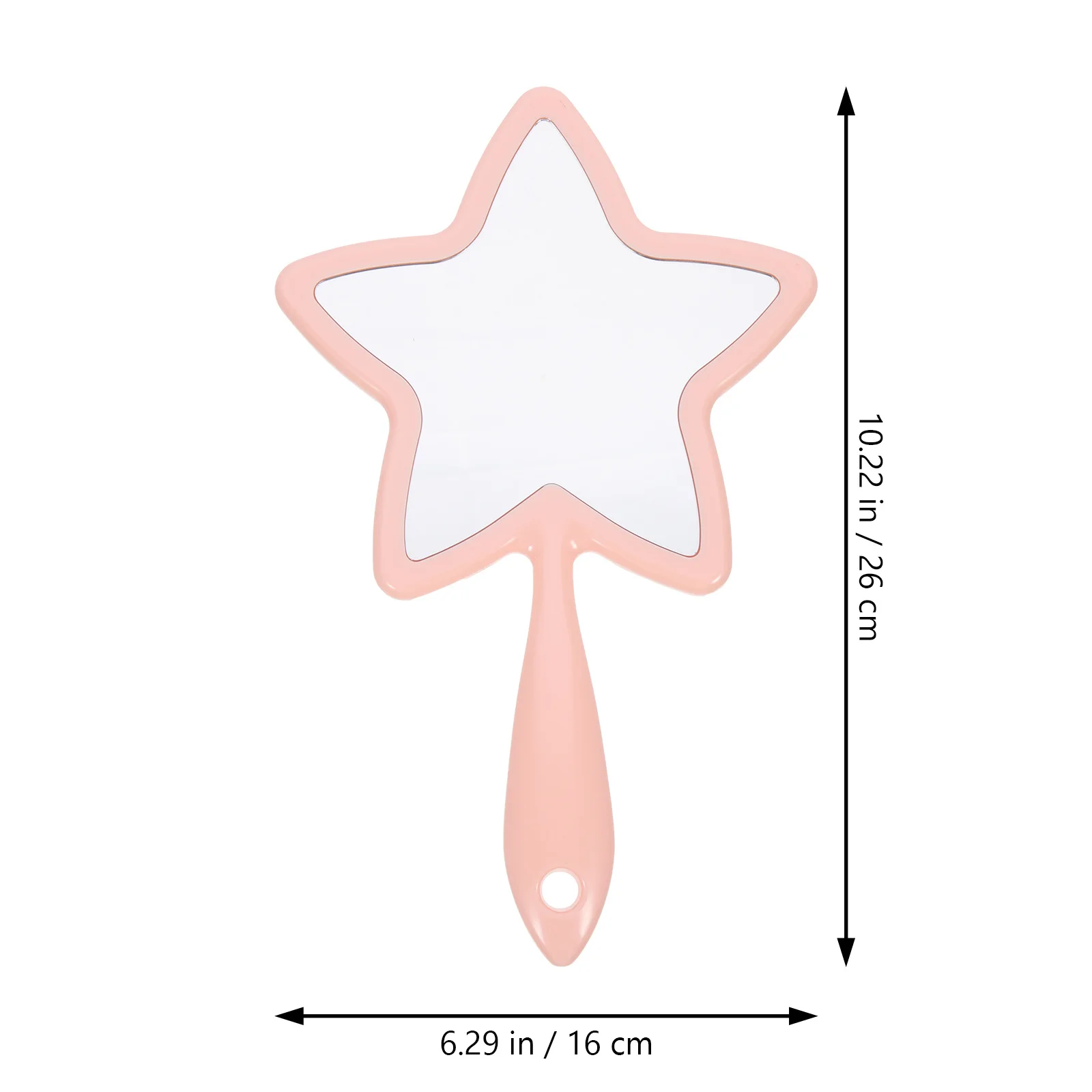 قطعة واحدة من مرآة النمذجة المحمولة مع مقبض ديكور بنمط رائع مثالي للاستخدام الداخلي والخارجي في عيد الحب
