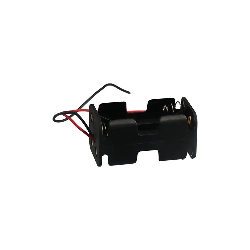 Caja de soporte de plástico de 6V, caja de 4 pilas AA de doble cubierta, 4 pilas AA, caja de almacenamiento de batería trasera, soporte de pilas AA