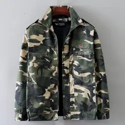 Fashion Lapel Zipper Pockets Spliced Printed Camouflage Coats Men's Clothing 2024 Autumn New Loose All-match Tops Casual Jackets
