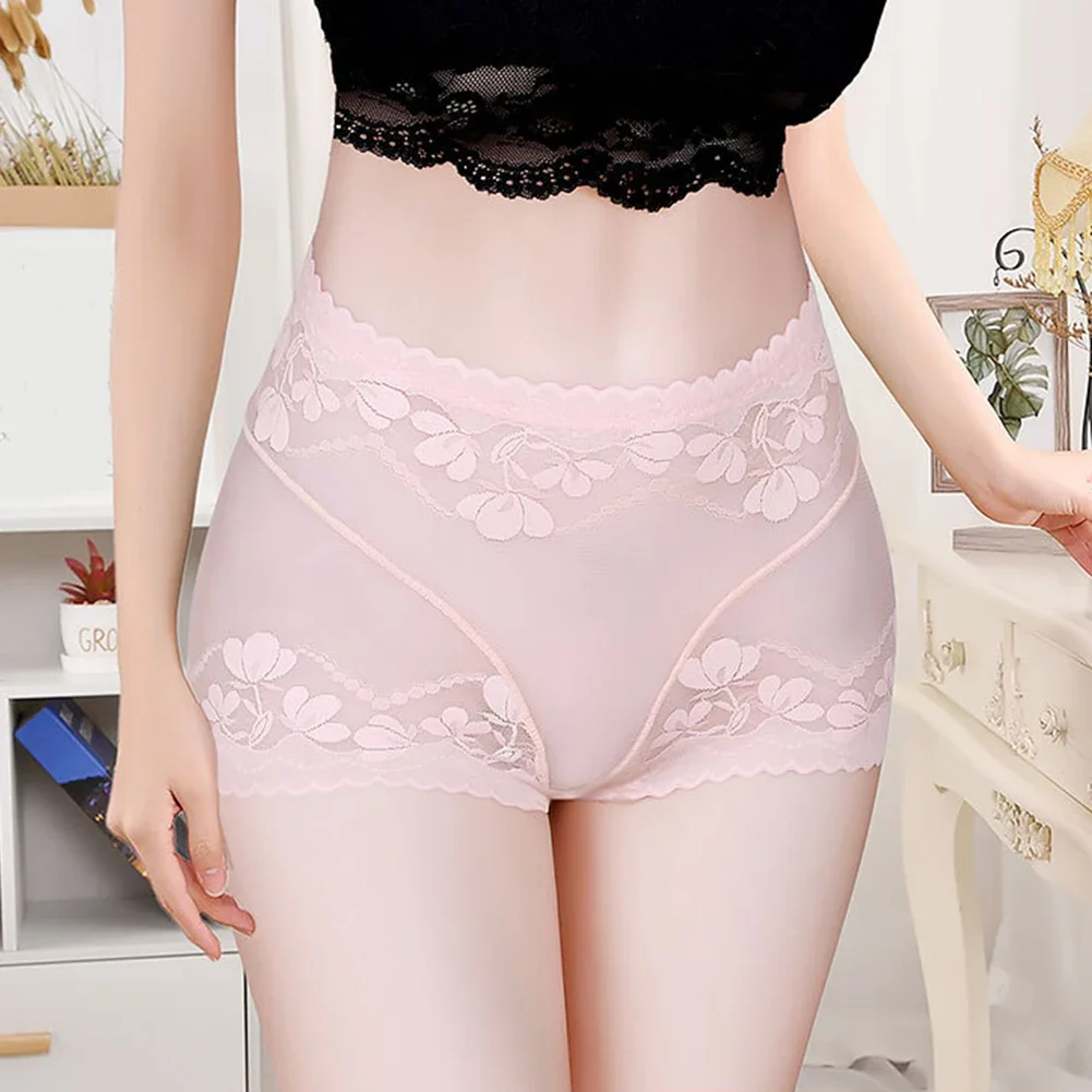 

Women Underwear Floral Mesh Solid Color Comfort Sheer See Though Seamless Hollow Out Briefs Classic Hollow Out Erotic Panties