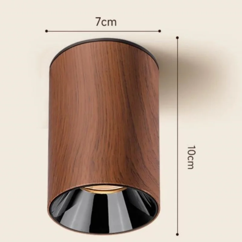 Dimmable LED Ceiling Light Anti Glare Chinese Style Walnut High-Quality Aluminum Living Room Bedroom 110V/220V