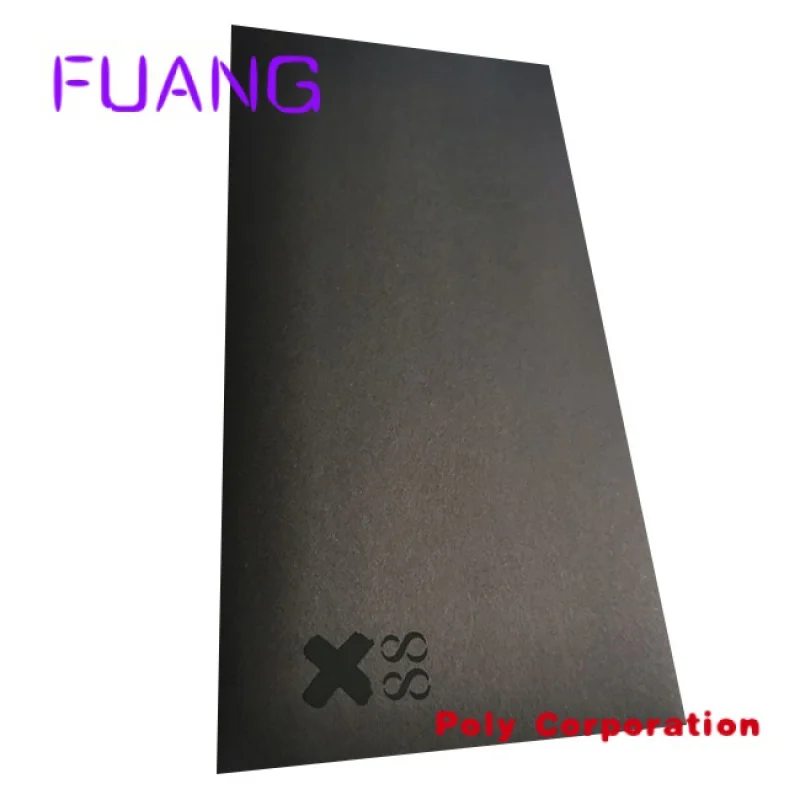 Custom  luxury black matte envelope logo gloss a5 gift card envelope cutting die