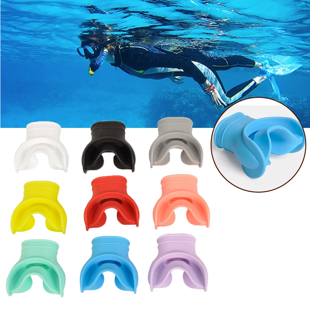 Colored Tongue Dragging Bite Mouth Food-grade Silicone Scuba Diving Regulator Bite Mouth Snorkeling Breathing Tube Equipment