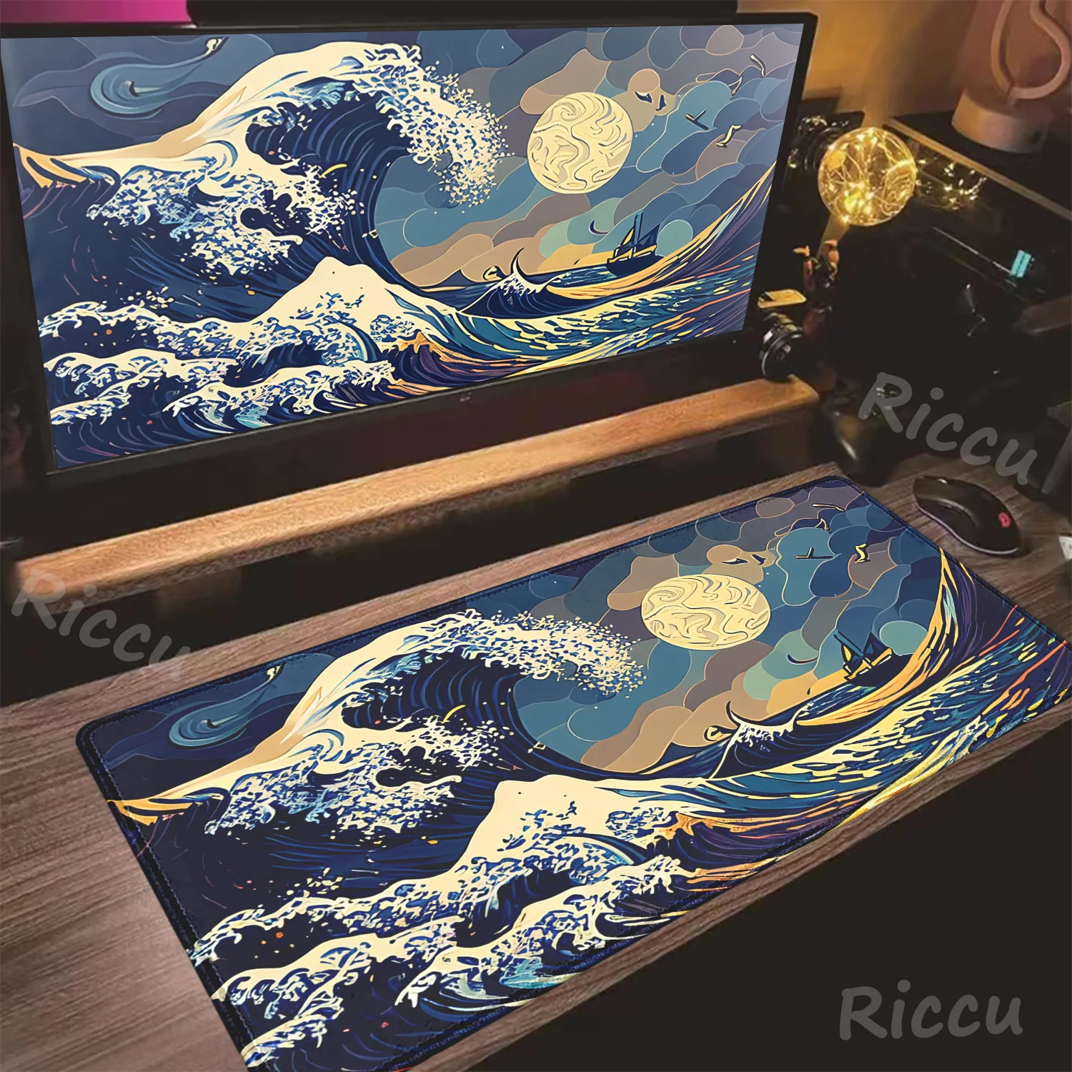 

Japan Art Great Waves Mouse Pad Gamer E-Sports Gaming Mousepad Premium Balance Mouse Mat Ultrafine Surface Desk Mat Computer