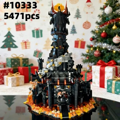

Black Tower Dark Model Building Blocks Kit Bricks Creative Icons MOC Brick Decor Toys For Kids Adult Collection Gifts 5471Pcs