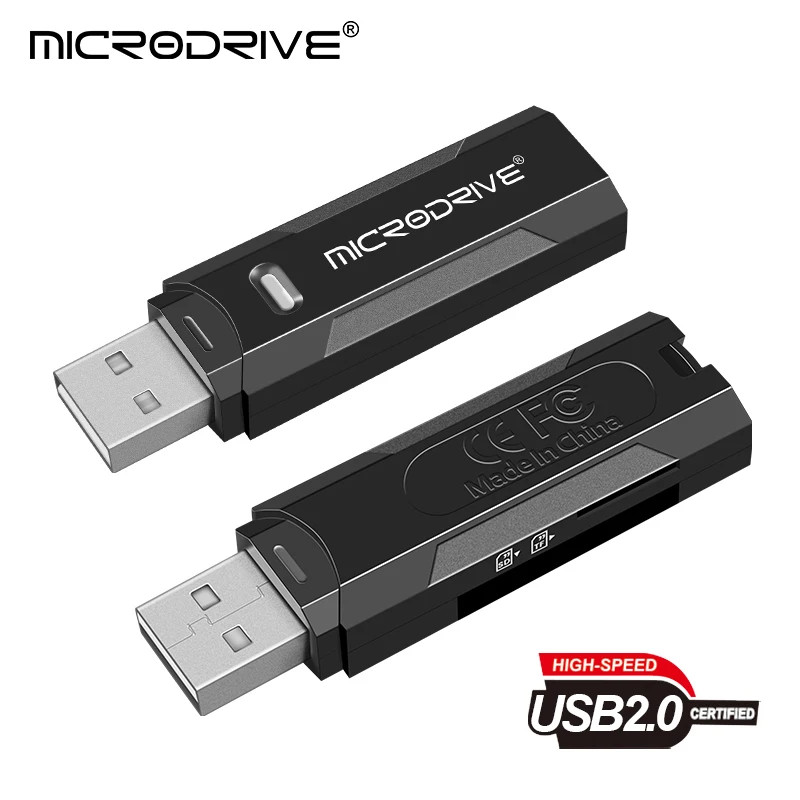 Il lettore di schede USB multifunzionale 2 in 1 supporta schede TF+SD per computer, tablet, fotocamera, laptop e auto