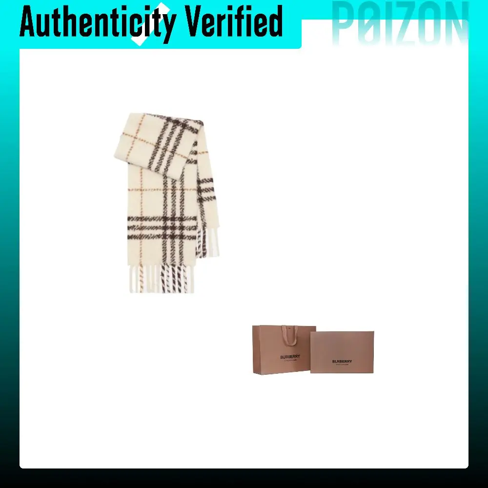 Burberry Alpaca Knit Scarves Women's White Gravel 81180091