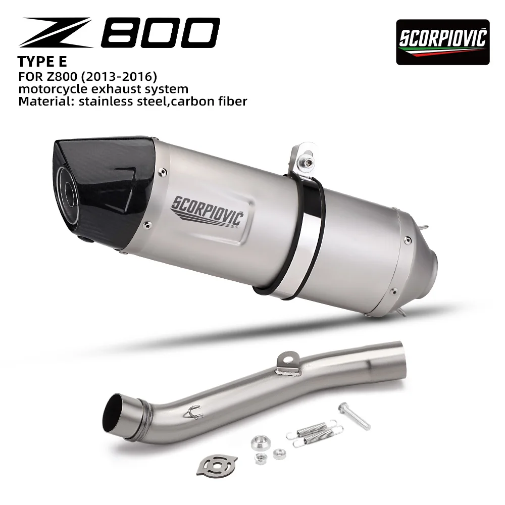 Motorcycle Exhaust Pipe For Z800 Z 800 Middle Link Pipe 51MM Slip on