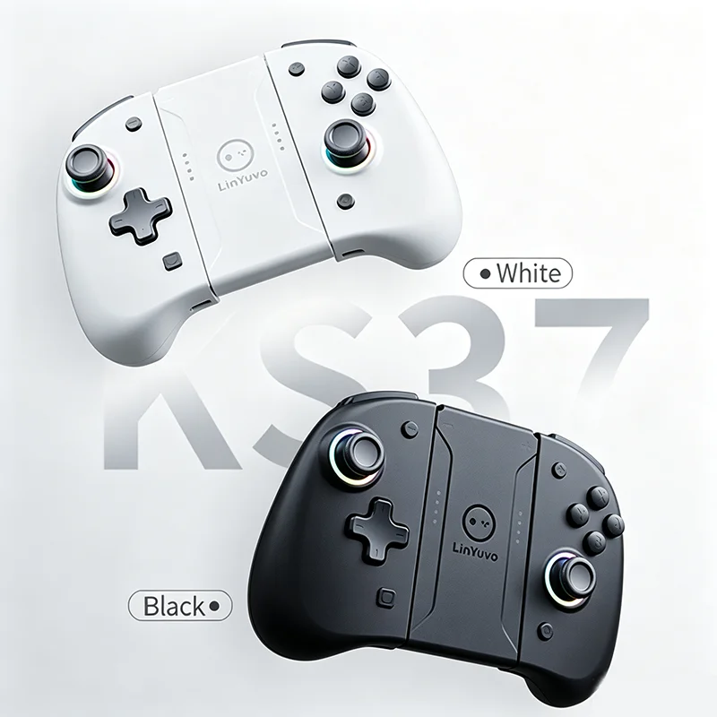 Handheld Grip Controller For Switch Nintendo RGB LED Macro Function Left Right Wireless Split Controller for PC/Android/iOS