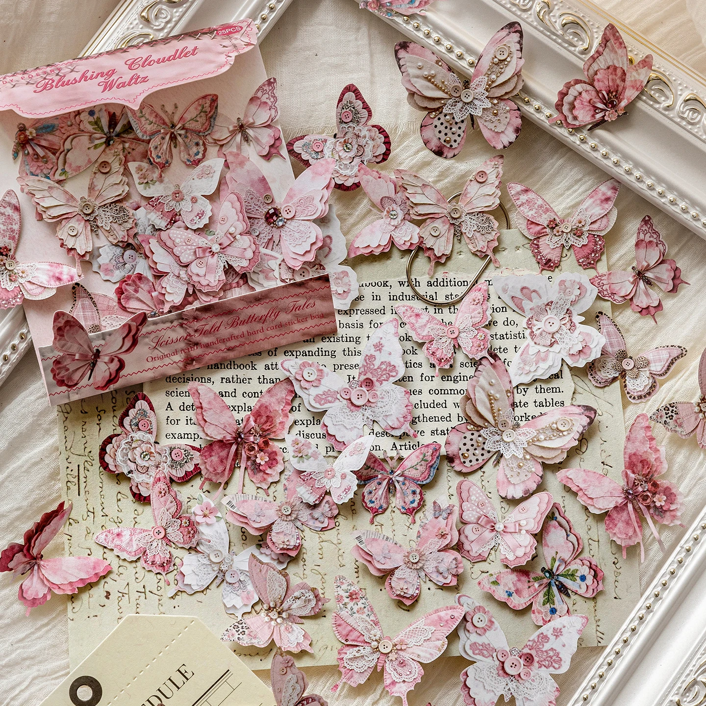 Butterfly Stickers, High Aesthetic Value, Vintage Journal Materials, Photo Wall, Felt Wall Stickers, 3D Decoration, Photo Props