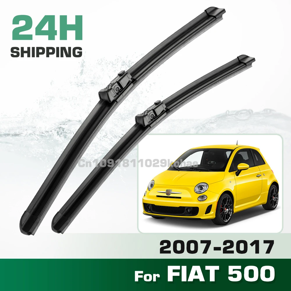 

For FIAT 500 2007-2017 2008 2009 2010 2011 2012 2013 2014 LHD&RHD Front Wiper Blades Windshield Windscreen Window Brush 24"+14"
