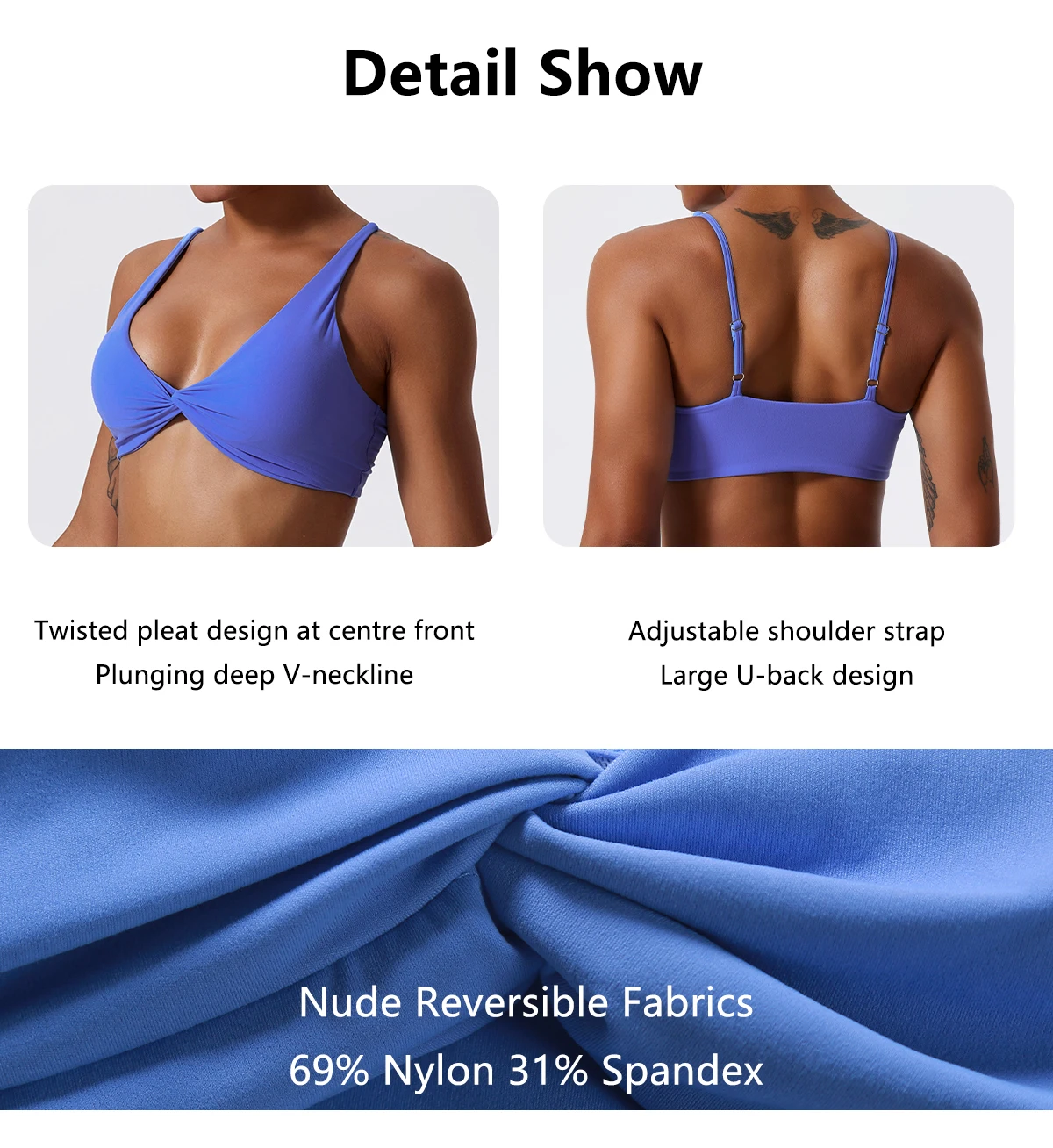 Neuer Sommer-Sport-BH für Damen, atmungsaktiv, weich, Yoga-Workout-Top, rückenfrei, Fitness-Crop-Top, Gym-Unterwäsche, Damen-Crop-Top – Detail 3