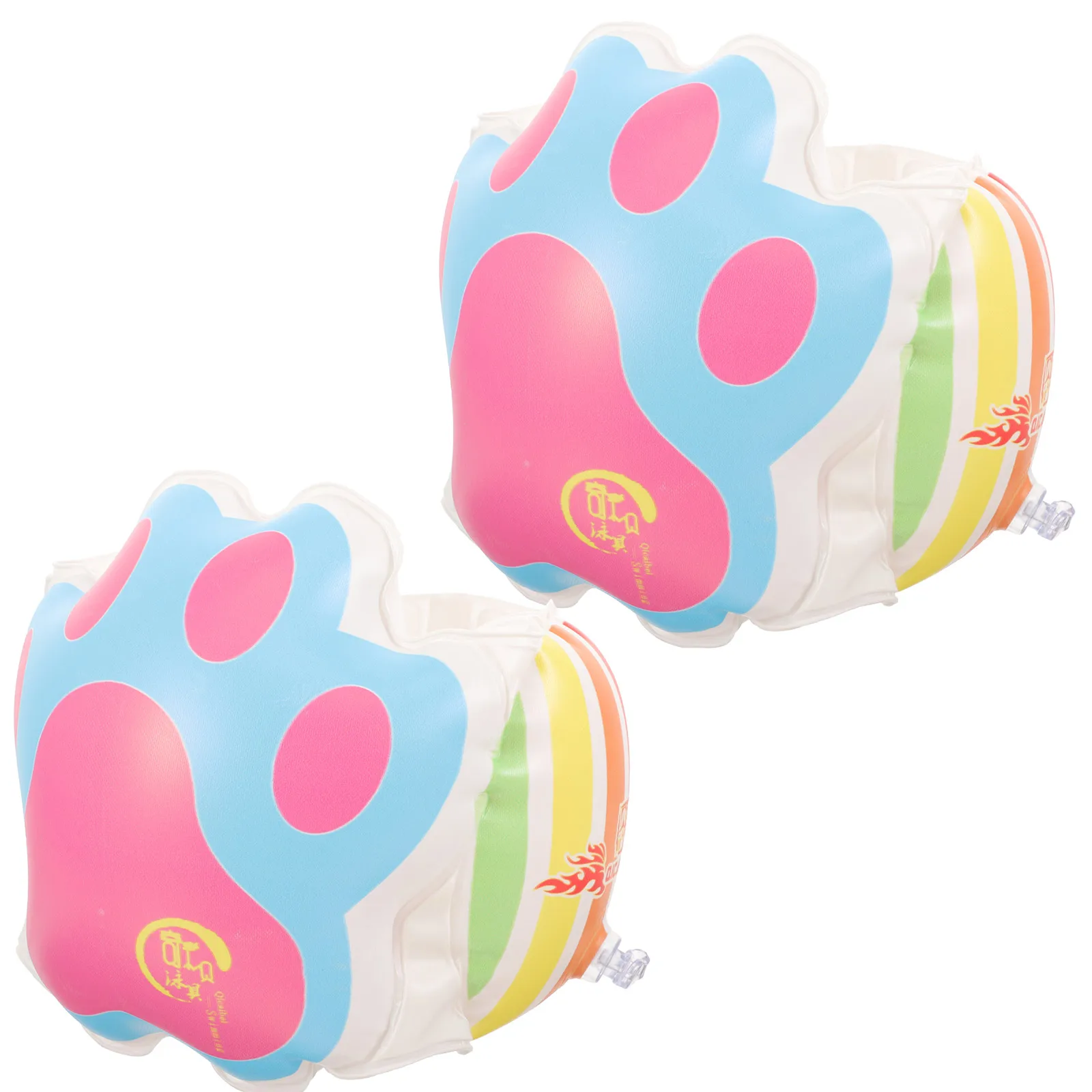 

1 Pair Swimming Inflatable Armbands Kids Floaties Pool Bands Floating Water Toddler Bear Cartoon Thickened Material Safe