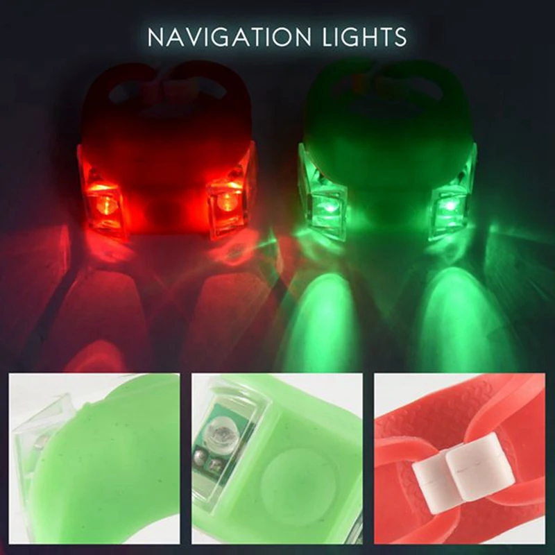 20 X LED Boat Navigation Lights For Boat Yacht Motorboat Bike Hunting Night Running Fishing (Red, Green)