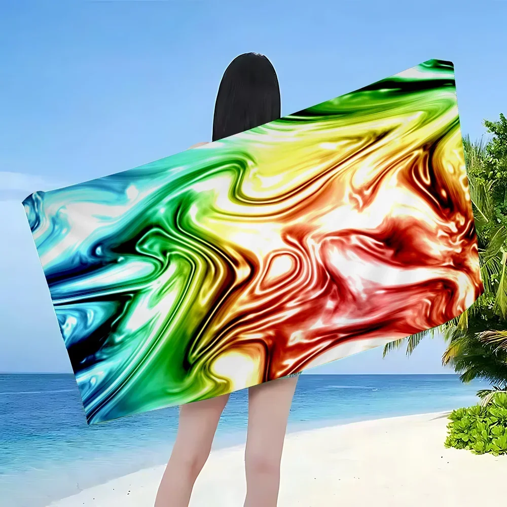 

Abstract Microfiber Printed Beach Towel Mountain Climbing Yoga Beach Swimming Running Absorbent Soft Towel