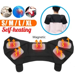 1PC Double Tourmaline Self-heating Shoulder Support Brace Magnetic Therapy Heat Belt Pain Relief Elastic Pad Massager Women Men