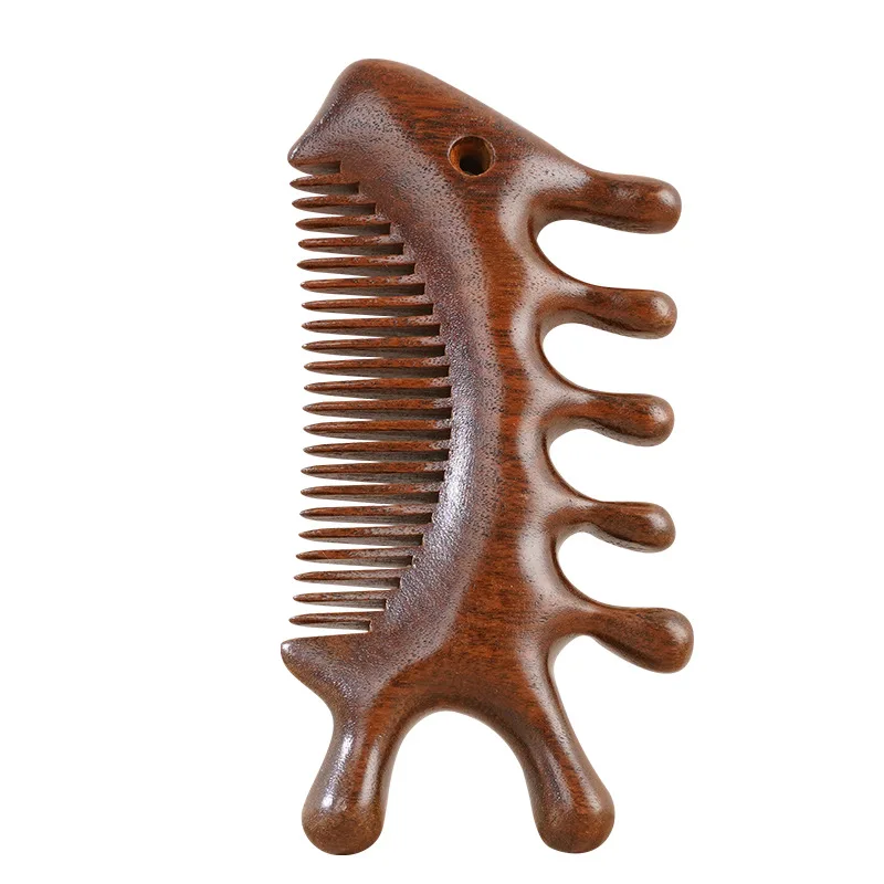Golden Sandalwood Massage Comb Three In One Small Hedgehog Massage Comb