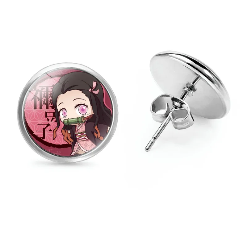 Серьги-гвоздики из мультфильма «рассекающий демонов», Аниме фигурки камадо, танджиро, незуко, хашибу, иносукэ, детские фигурки Vogue Q, декоративные подарки