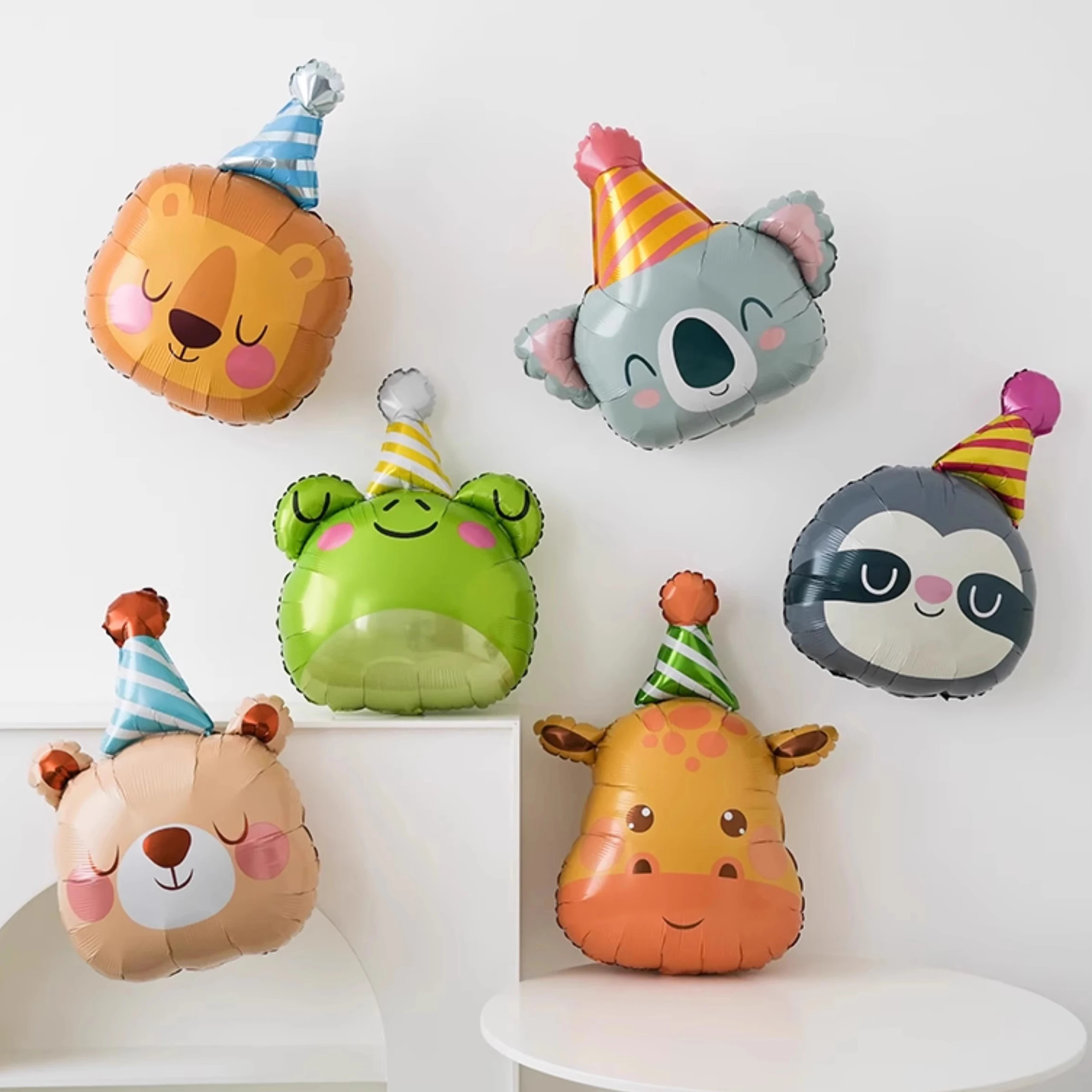 الحيوان الألومنيوم فيلم بالون الكسل الأسد الدب الزرافة النمر الفيل الضفدع بالون حديقة الحيوان موضوع عيد ميلاد ، دش ، عطلة الديكور