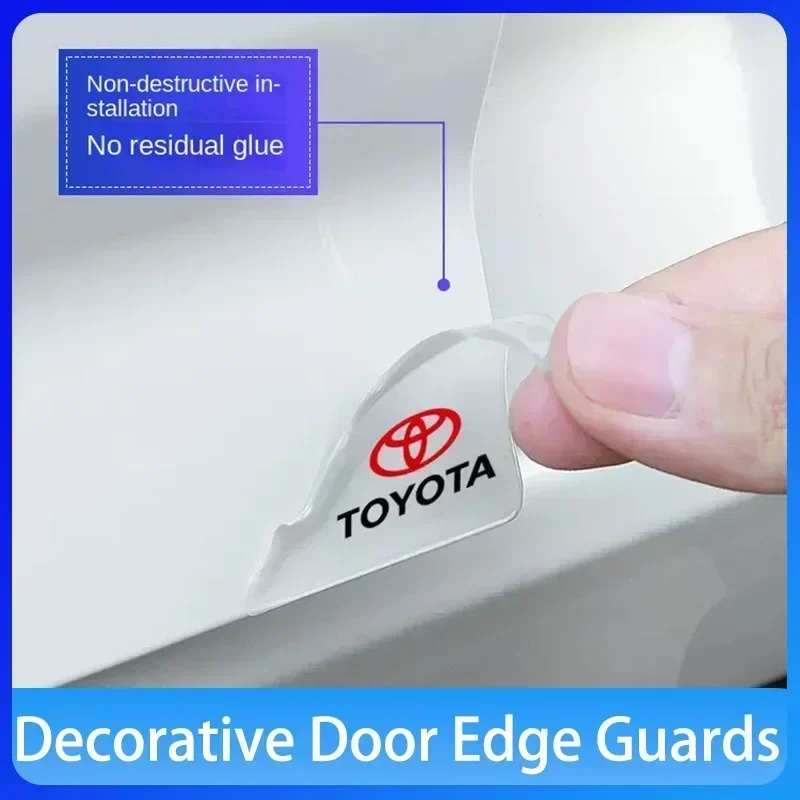 مقبض باب السيارة شريط حماية مضاد للتصادم ملحقات لتويوتا برادو Rav4 يارس هايلكس بريوس أفينسيس كورولا كامري