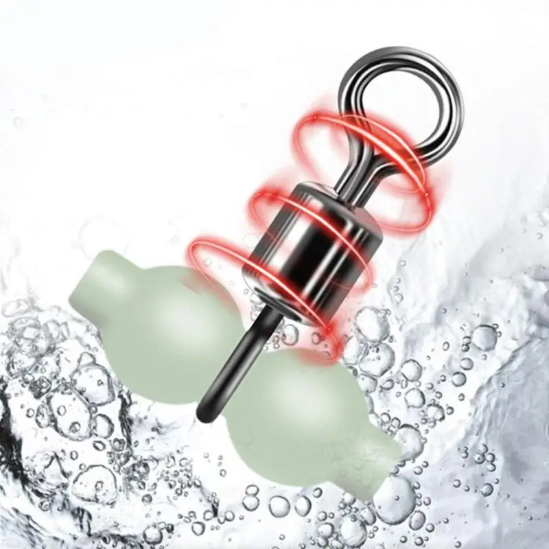 1 unids lote conector pesca nocturna pesca en el mar de agua dulce giratorios luminosos pesca conector giratorio aparejos de mar gancho