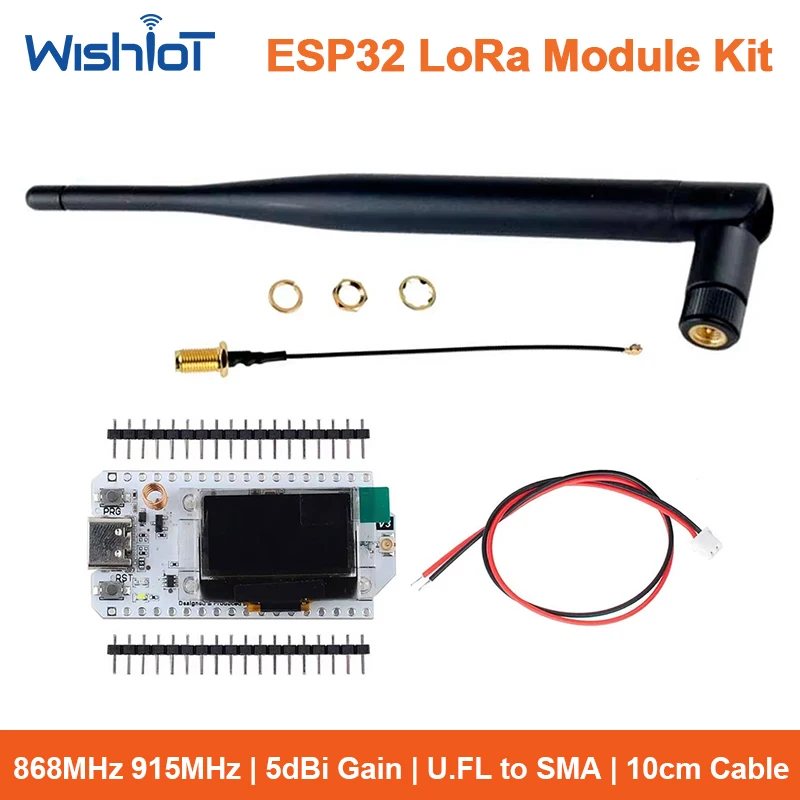 Heltec LoRa 32 V3 SX1262 ESP32 S3 Node Board Wifi Bluetooth BLE 5dBi SMA Male Antenna Wireless Transceiver for Arduino
