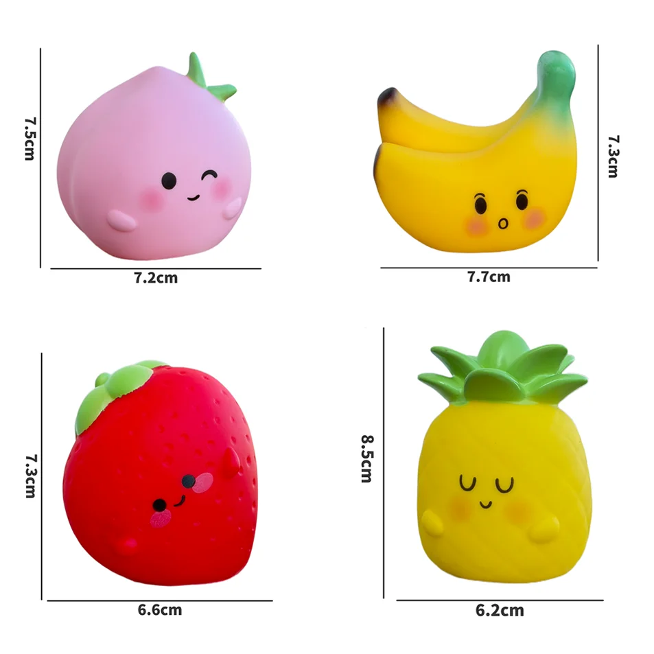 Strawberry Banana Peach Cute Fruit Silicone LED Night Light Bedroom Atmosphere Lamp Soft Glow Desk Lamp Christmas Birthday Gift view 2