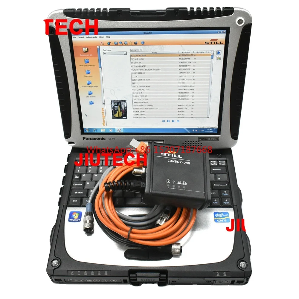 CF19 laptop For Still forklift truck Spare parts workshop manuals diagnosis diagnostic STILL -STEDS canbox 50983605400