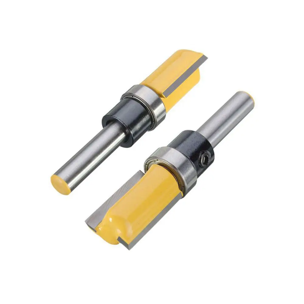 1Pcs Flush Trim 1/2  3/4inch Router Bit Shank Bearing 1/4